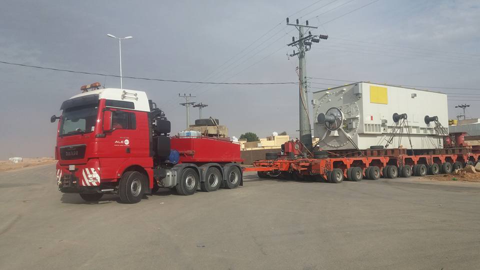 ALE Heavylift offload Generator 350 ton for Turaif project in Saudi Arabia, www.heavyliftphoto.com
