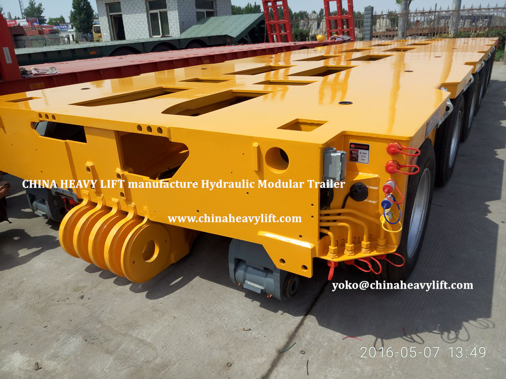CHINA HEAVY LIFT manufacture Goldhofer Hydraulic Modular Trailer multi axle and Hydraulic gooseneck to Thailand, www.chinaheavylift.com