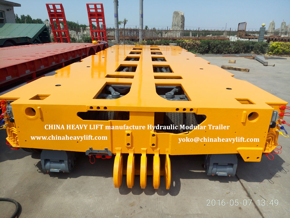 CHINA HEAVY LIFT manufacture Goldhofer Hydraulic Modular Trailer multi axle and Hydraulic gooseneck to Thailand, www.chinaheavylift.com