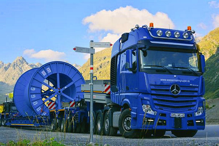 Wassermann acquires Scheuerle InterCombi vehicle for the transport of cable drums, www.heavyliftphoto.com