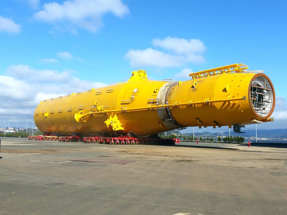 ALE Heavylift SPMT for 3,600 ton Hywind Project transportations in Spain, www.heavyliftphoto.com