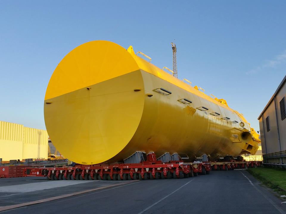 ALE Heavylift SPMT for 3,600 ton Hywind Project transportations in Spain, www.heavyliftphoto.com
