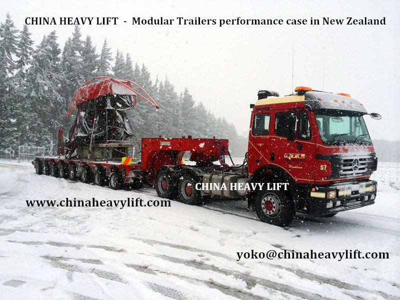Chinaheavylift manufacture 8 axle lines Hydraulic Modular Trailer After sale service in New Zealand, www.chinaheavylift.com