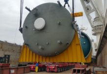 ALE SPMT relocate 768 ton refinery equipment inside a ship’s hold, Spain, www.heavyliftphoto.com