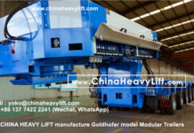 Chinaheavylift manufacture Goldhofer Heavy duty Modular Trailer hydraulic multi axle platform vehicle (Ball bearing Race Ring), www.chinaheavylift.com